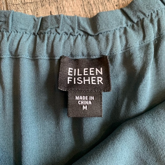 Eileen Fisher 100% Silk A-Line Midi Skirt - Picture 4 of 6